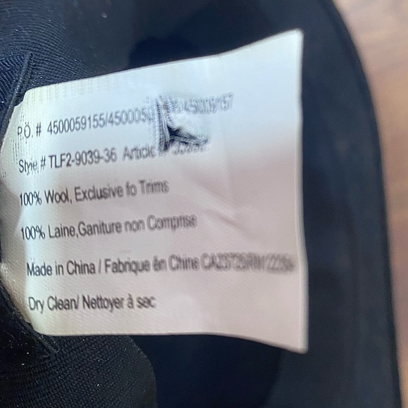 𝅺🌷 Talula🌷 Black Wool Hat - Picture 10 of 11